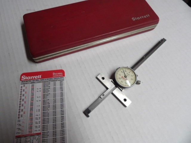 STARRETT  #450-6  Dial Depth Gage & Hook  W/Case.   used