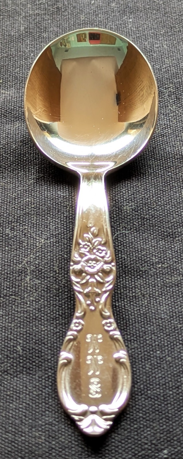 Silverplate Baby Spoon by Wm Rogers & Son in the Victorian Rose Pattern Silverplate Baby Spoon by Wm Rogers & Son in the Victorian Rose Pattern