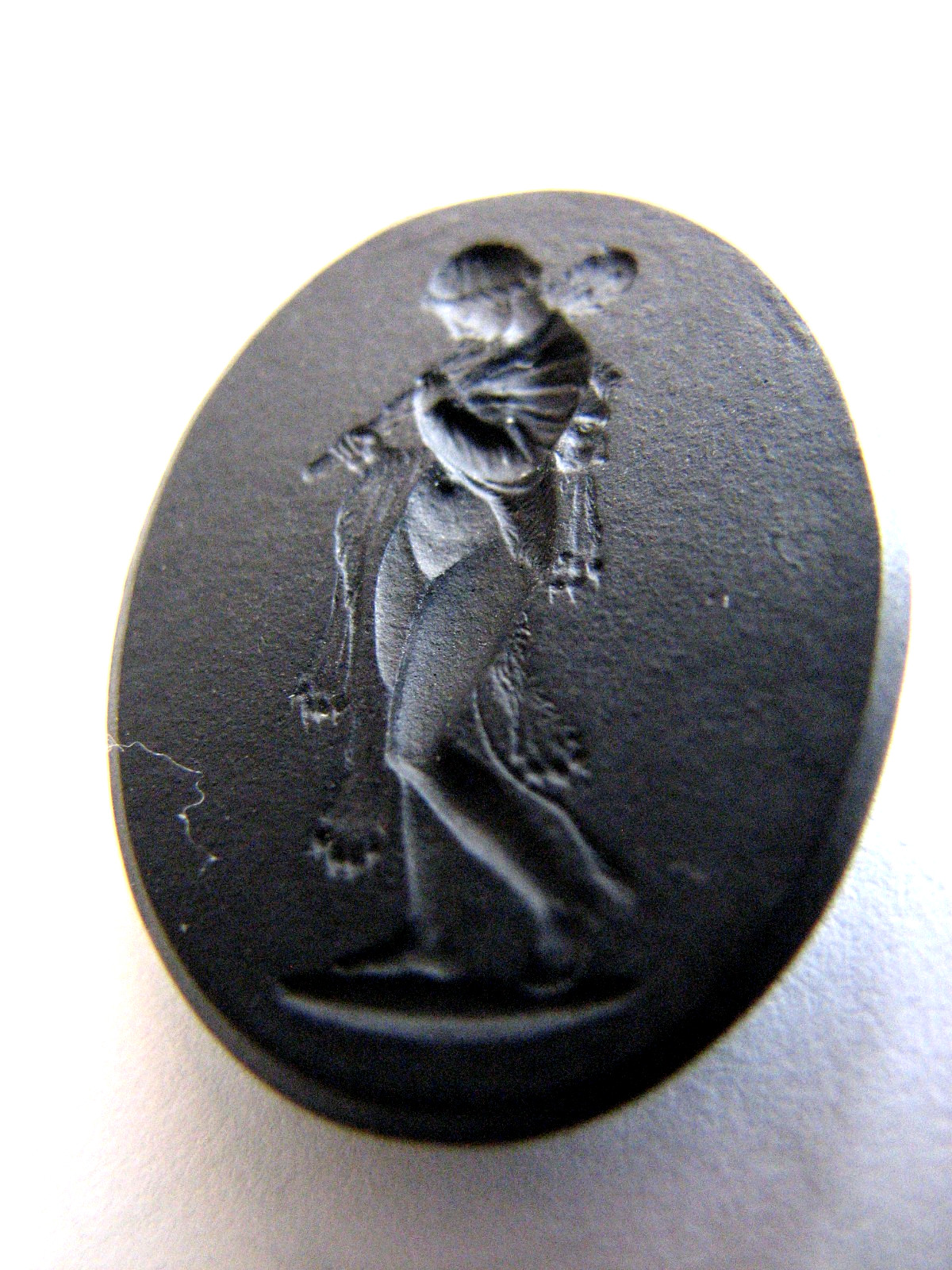 WEDGWOOD XRARE 1779 BASALT INTAGLIO OF IOLE NUMBER 243 MUSEUM