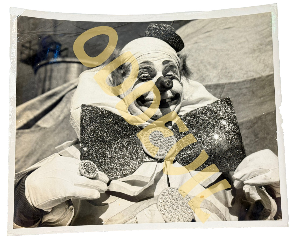 Original Felix Adler Clown antique photo barnum circus Atwell RARE IMAGE