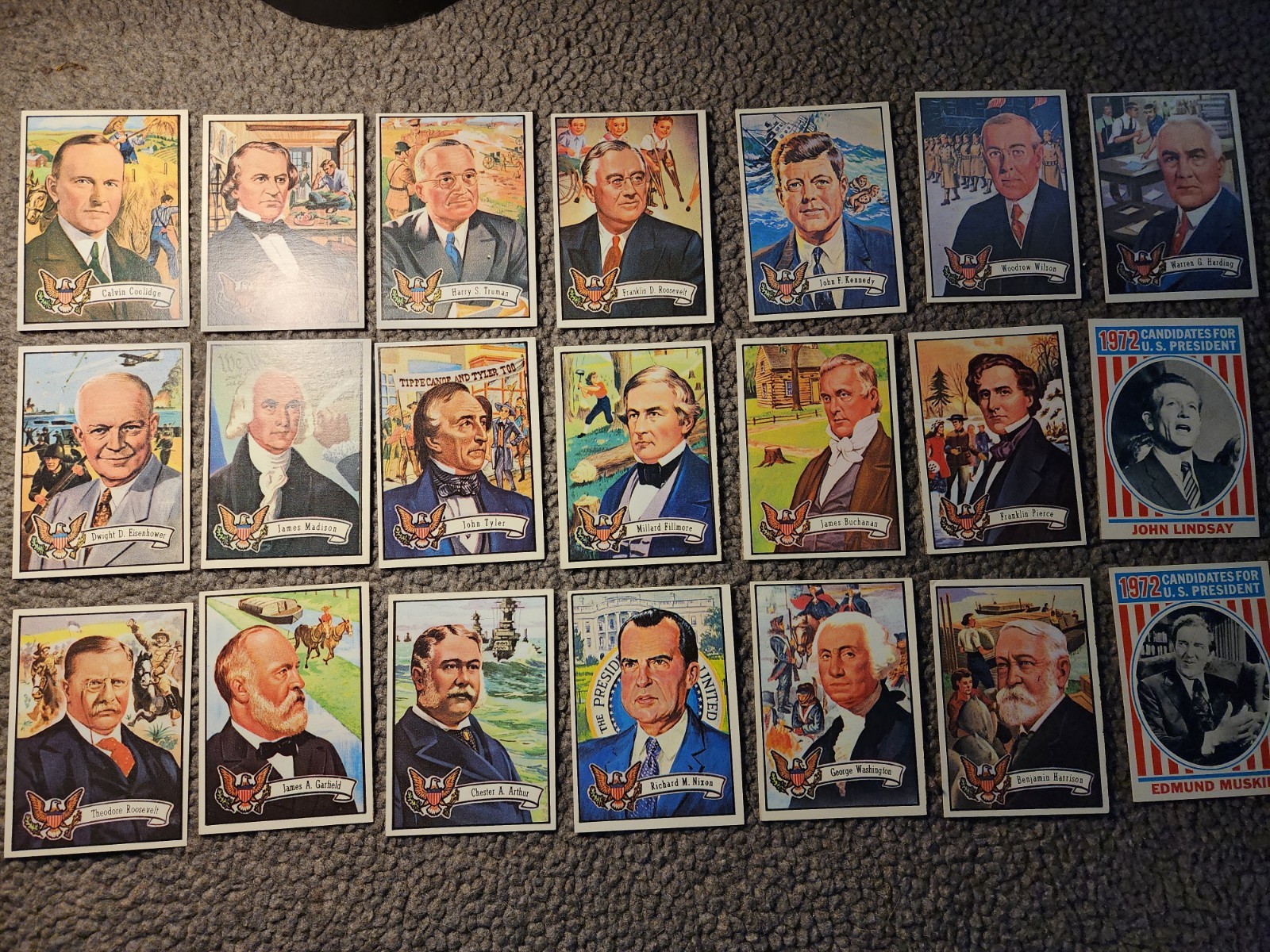 U.S. Presidents 1972 Topps Trading Card Lot of 21 - NM-MT++ WOW