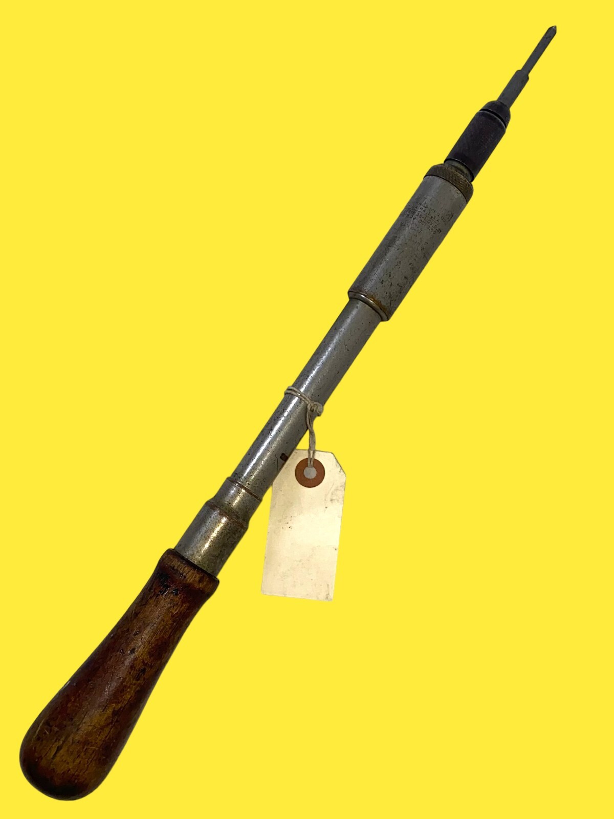 RARE ANTIQUE NORTH BROTHERS YANKEE # 81 RACHETING PHILLIPS SCREWDRIVER - WORKS -