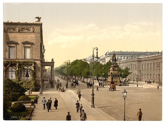 Photo:Unter den Linden Berlin Germany Street Scene c1890s