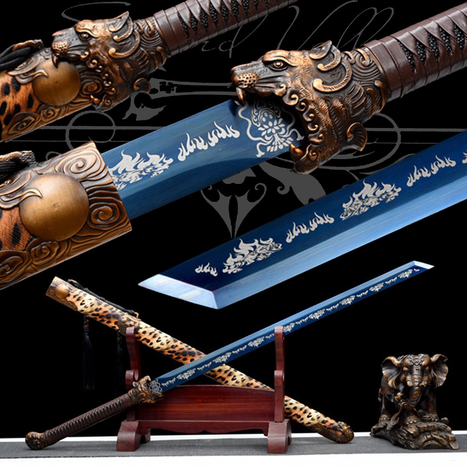 111cm Handmade Katana/Samurai Sword/Collectible/High-Quality Blade/Full Tang