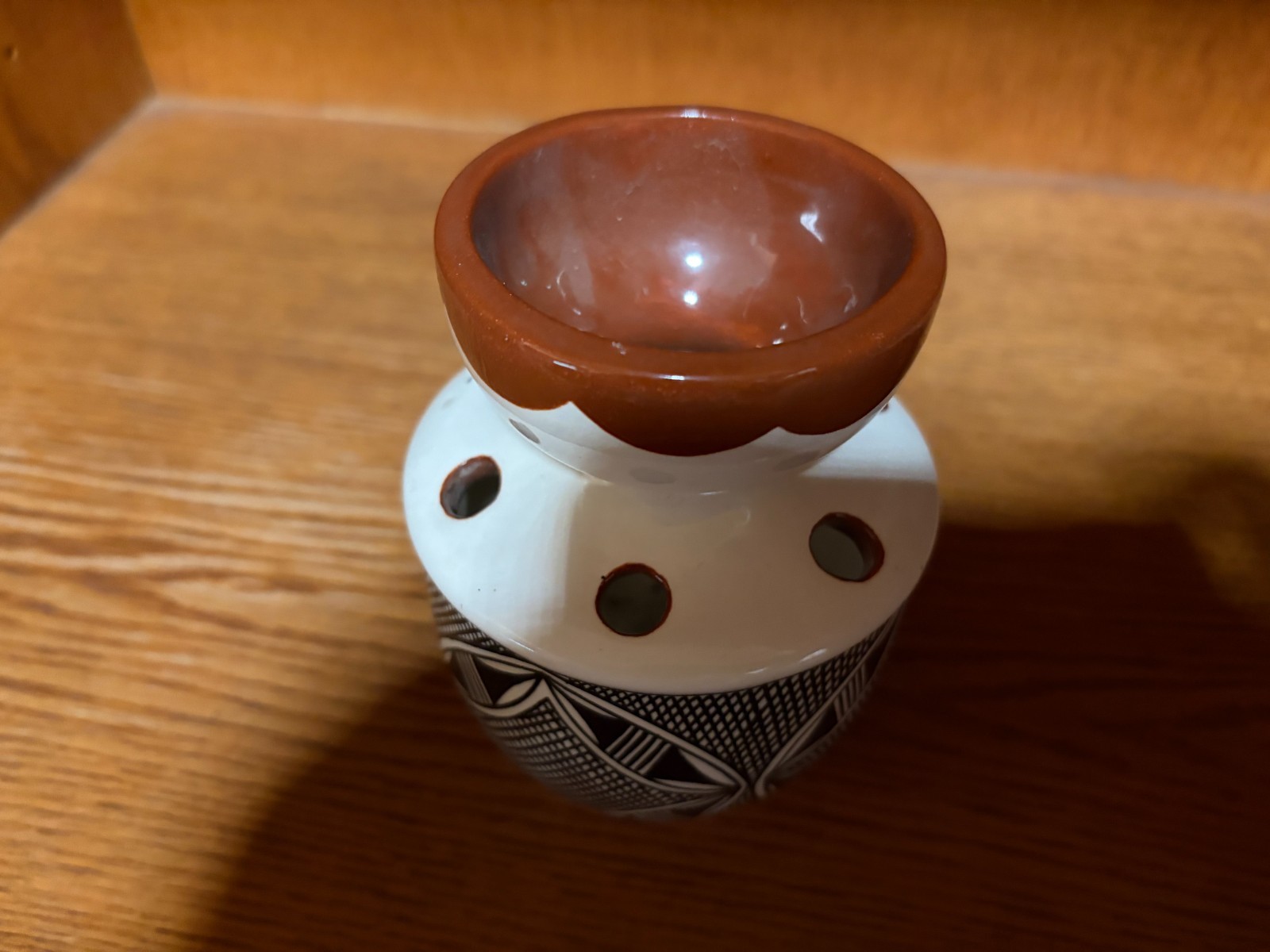 Vintage Acoma New Mexico Fine Line Hand Painted Vase by J. Garcia Vintage Acoma New Mexico Fine Line Hand Painted Vase by J. Garcia