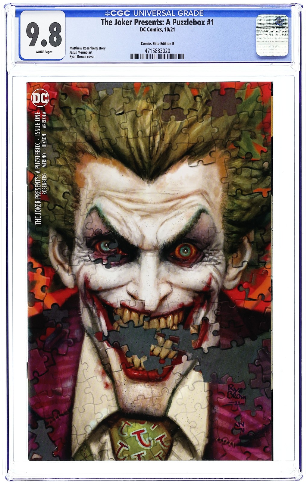 Joker Presents a Puzzlebox #1 Brown Elite Minimal Variant CGC 9.8 2021