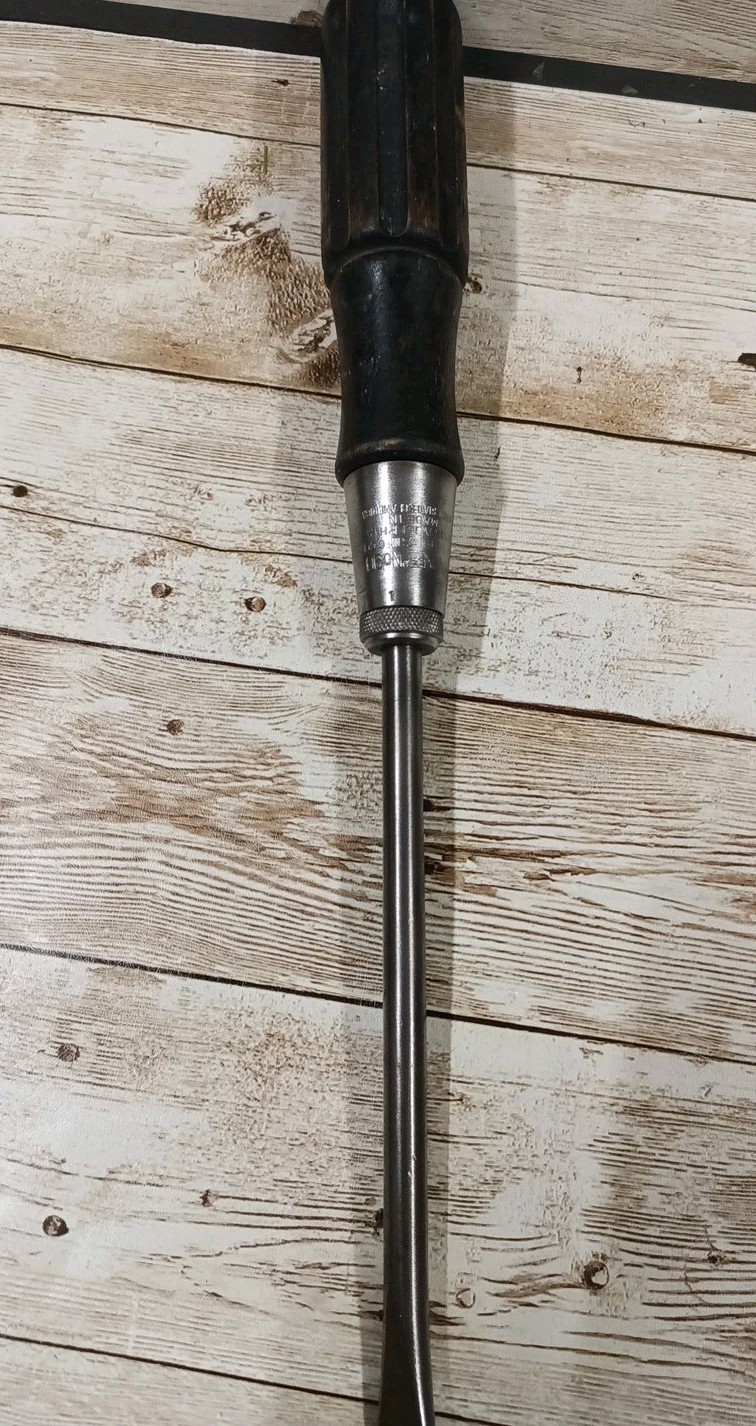 North Brothers 90 Flat Great Screwdriver Black Handle Yankee USA FS