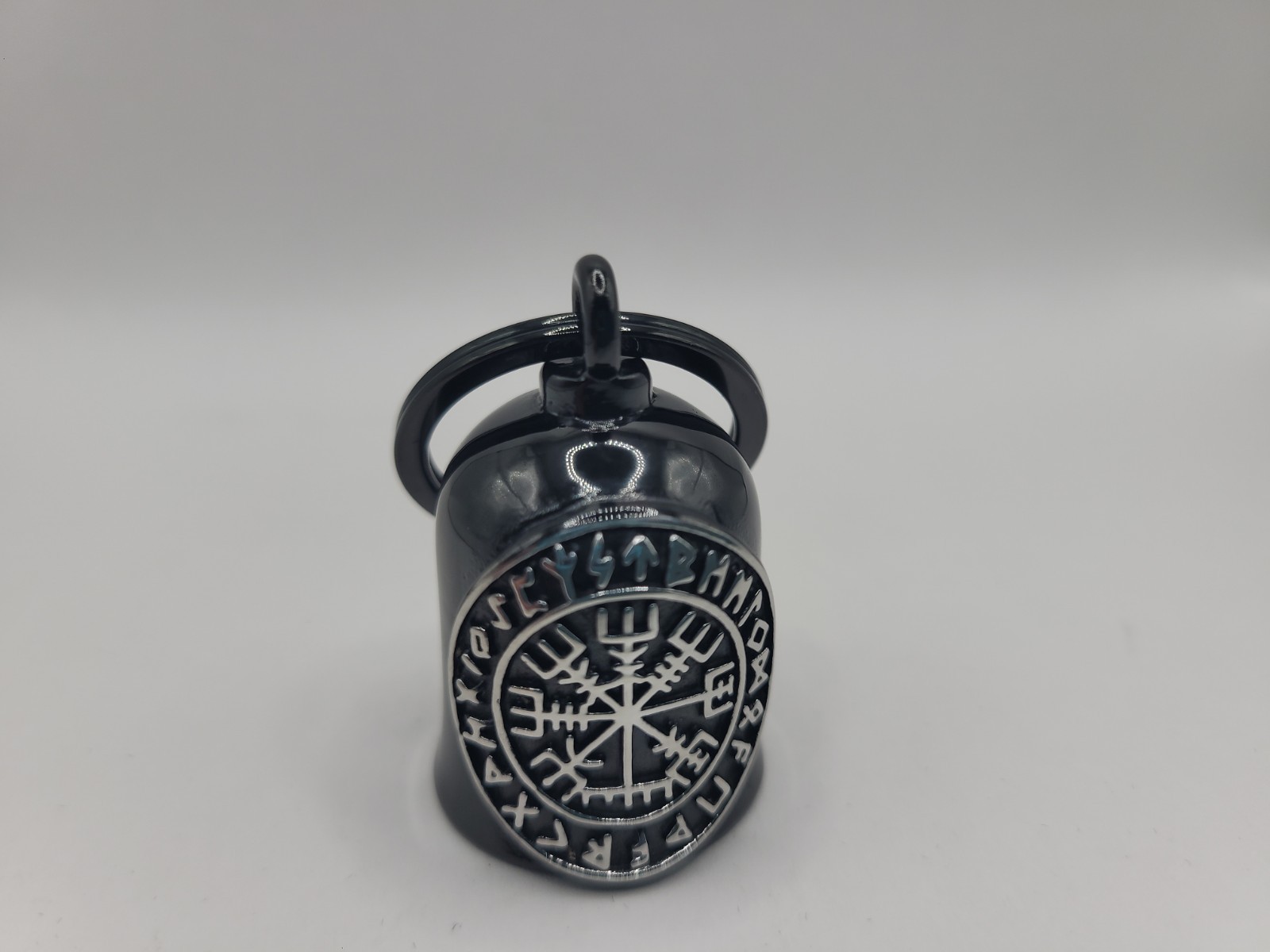 Viking Motorcycle Guardian Bell Silver Tone Norse Biker Good Luck Ride Bell