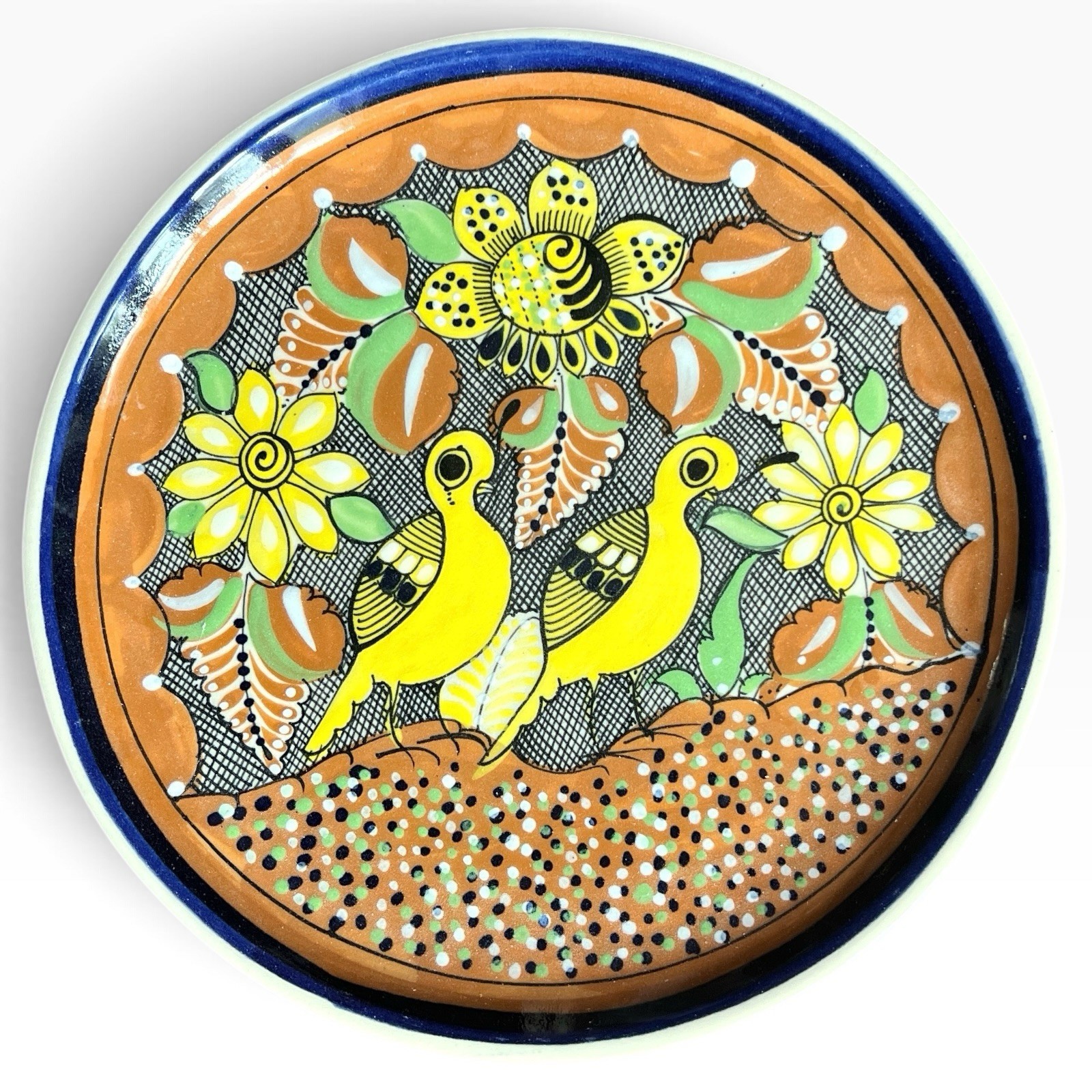 Vintage Petatillo Noche Style Art Pottery Tlaquepaque Tonala Jalisco Mexico