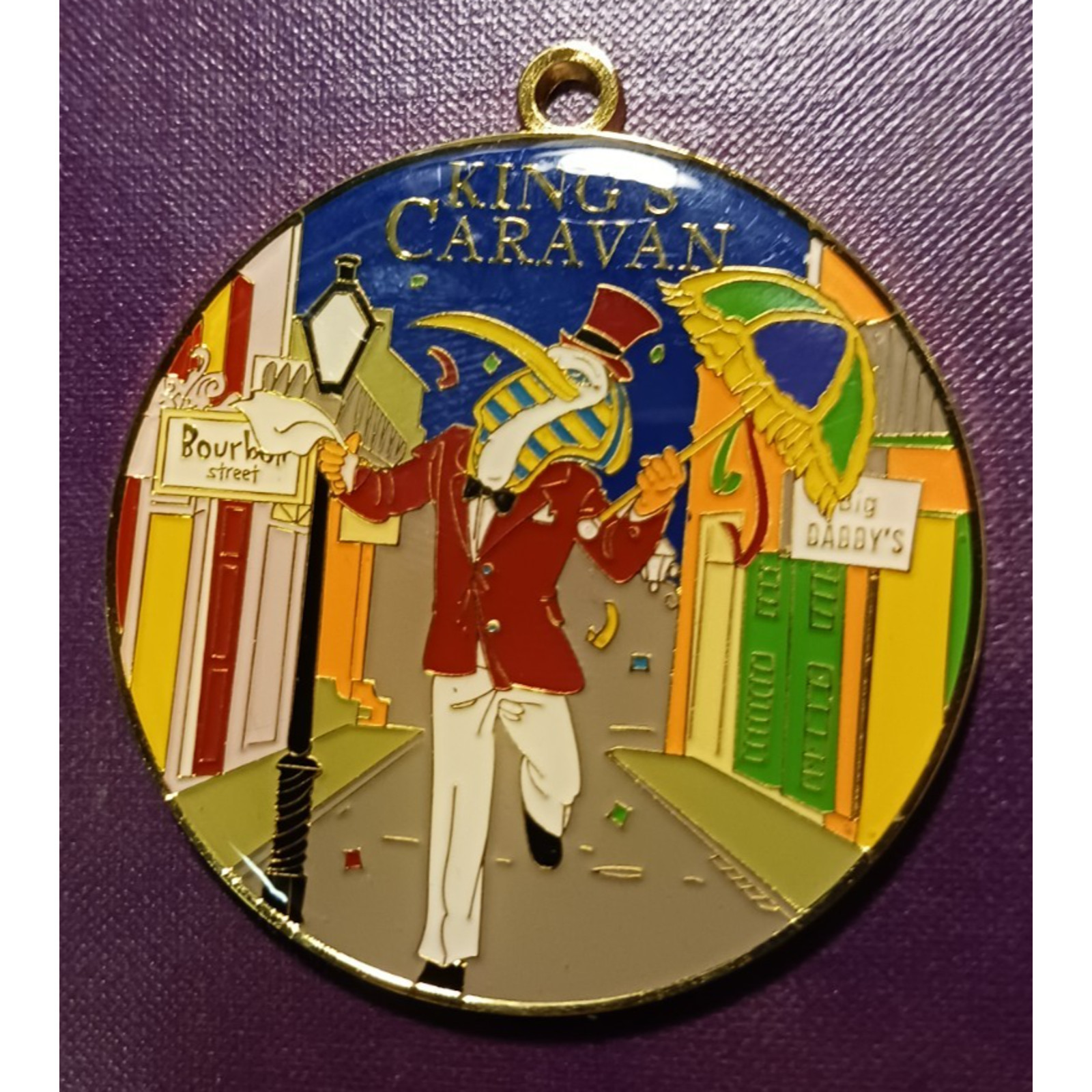 Thoth 2021 Multi Color Cloisonné Bronze 2 inch Badge Theme New Orleans Mardi Gra