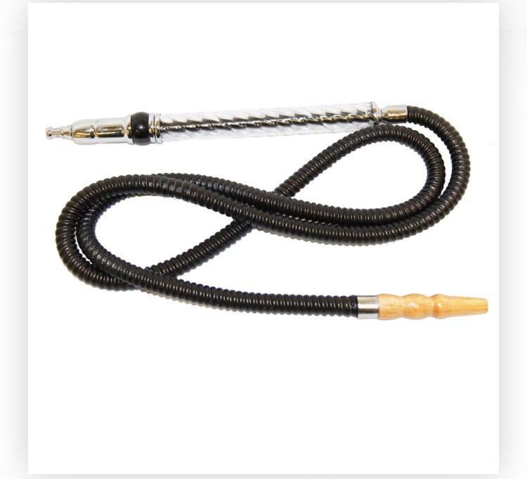 72 Inches Long Leather Wrapped Wooden And Acrylic Handle Hookah Hose 72 Inches Long Leather Wrapped Wooden And Acrylic Handle Hookah Hose
