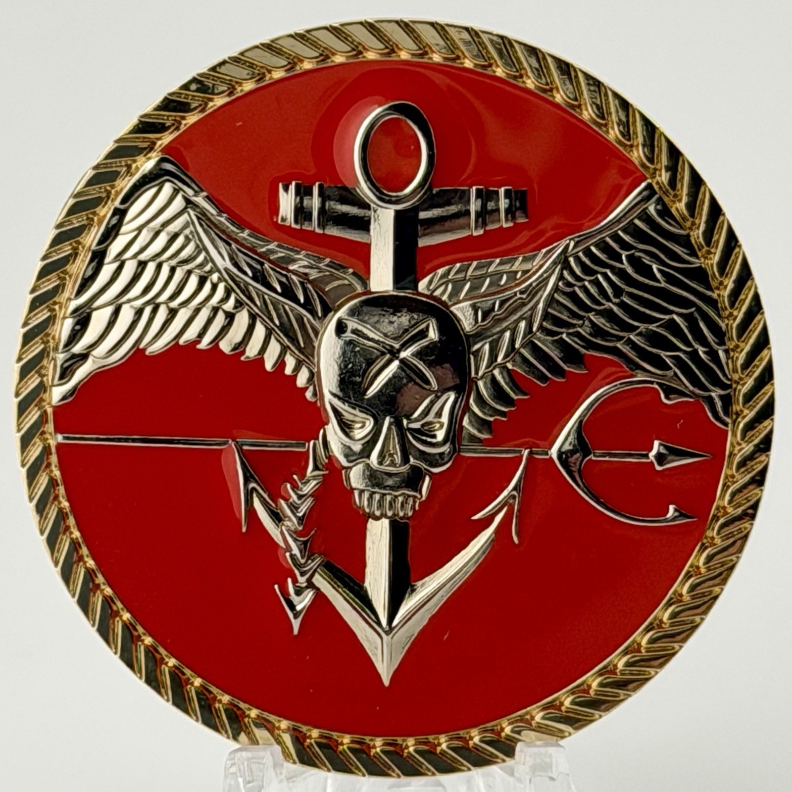 Navy SEAL Team 10 2 Troop Special Warfare Challenge Coin Circa 2015 Rare