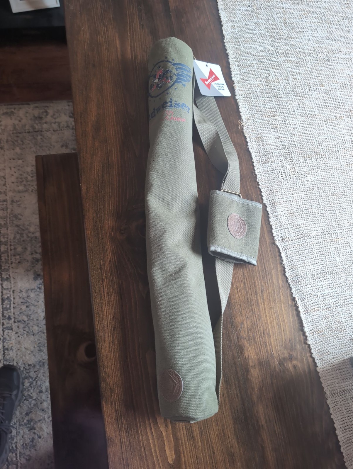 Vintage-Style Budweiser Genuine Issue Gear Canvas Beer Sling Bag