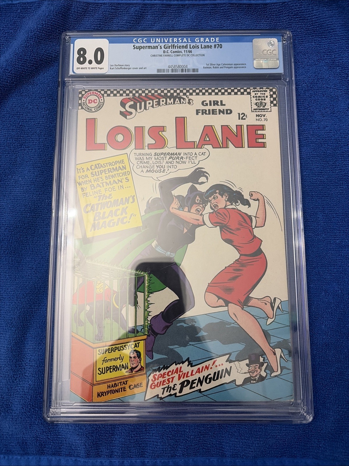 Superman’s Girlfriend Lois Lane #70 CGC 8.0 OW-WP 1st S.A. Catwoman Appearance Superman’s Girlfriend Lois Lane #70 CGC 8.0 OW-WP 1st S.A. Catwoman Appearance