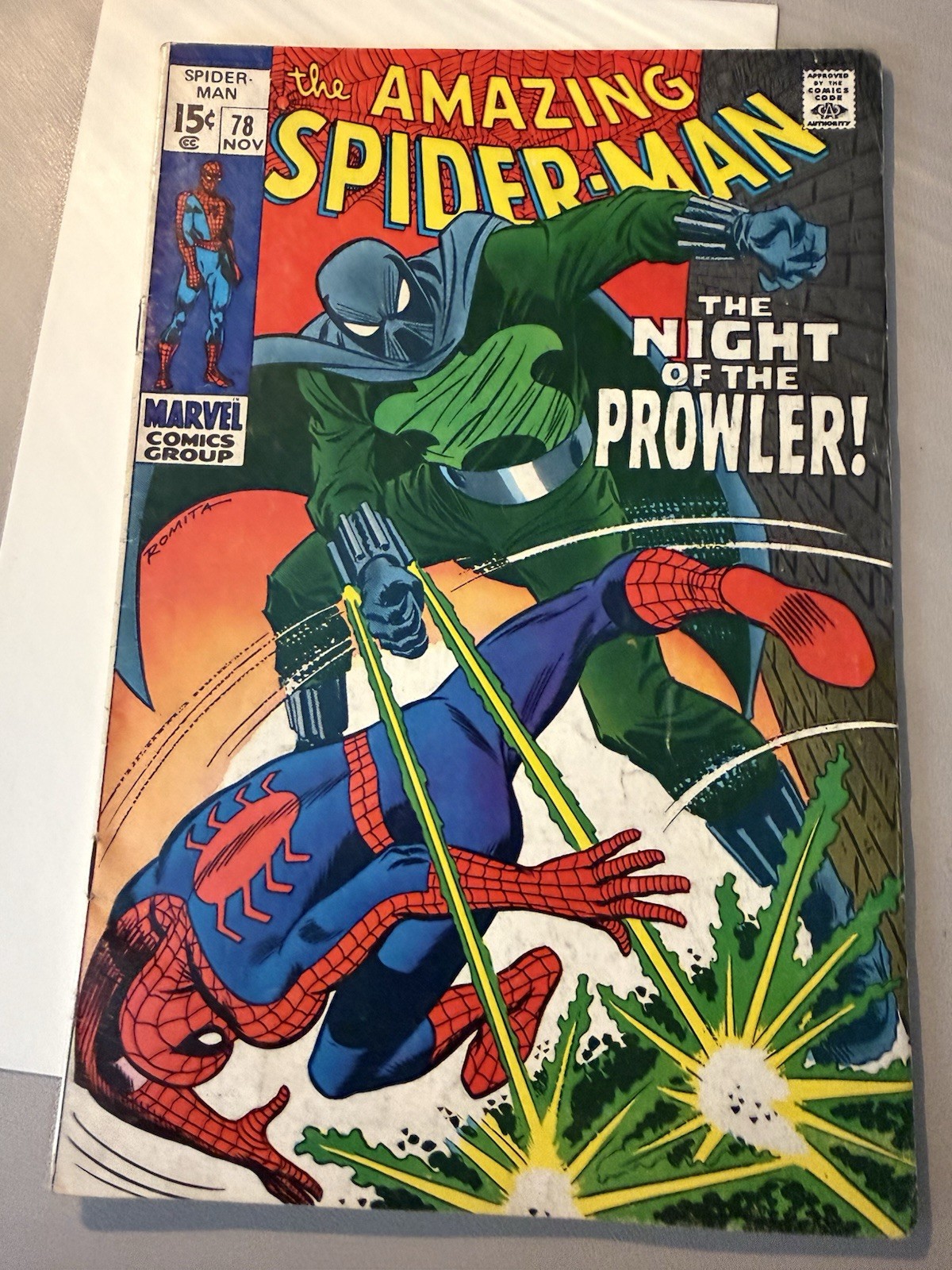 AMAZING SPIDER MAN 78. 1969. First Appearance Of The Prowler. 4.5 VG+ AMAZING SPIDER MAN 78. 1969. First Appearance Of The Prowler. 4.5 VG+