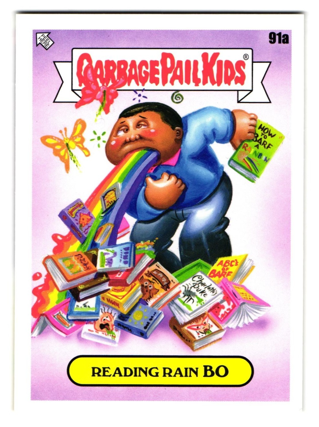 Reading Rain BO Rainbow Garbage Pail Kids 2022 Book Worms #91a