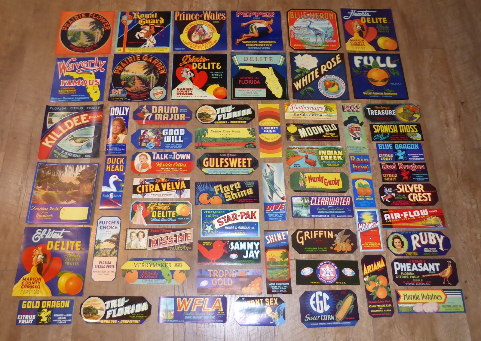 60 DIFFERENT CRATE LABELS VINTAGE LOT FLORIDA ORANGES 1930-1960S GREAT IMAGES 60 DIFFERENT CRATE LABELS VINTAGE LOT FLORIDA ORANGES 1930-1960S GREAT IMAGES