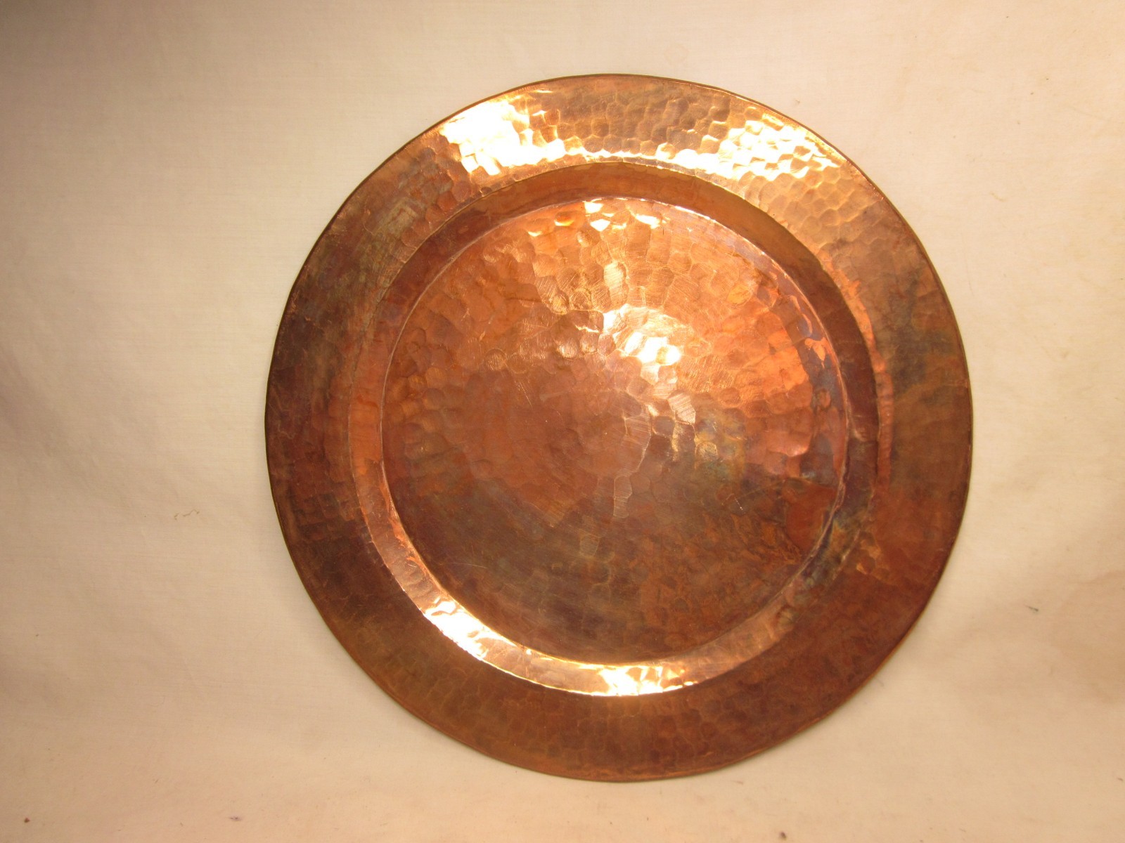 1 vintage hand hammered copper dish charger plate platter 11.75 1 vintage hand hammered copper dish charger plate platter 11.75