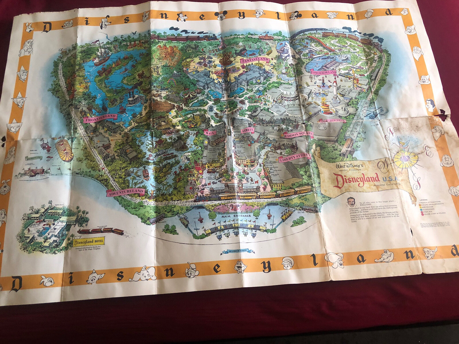 vintage 1958 B disneyland park maps