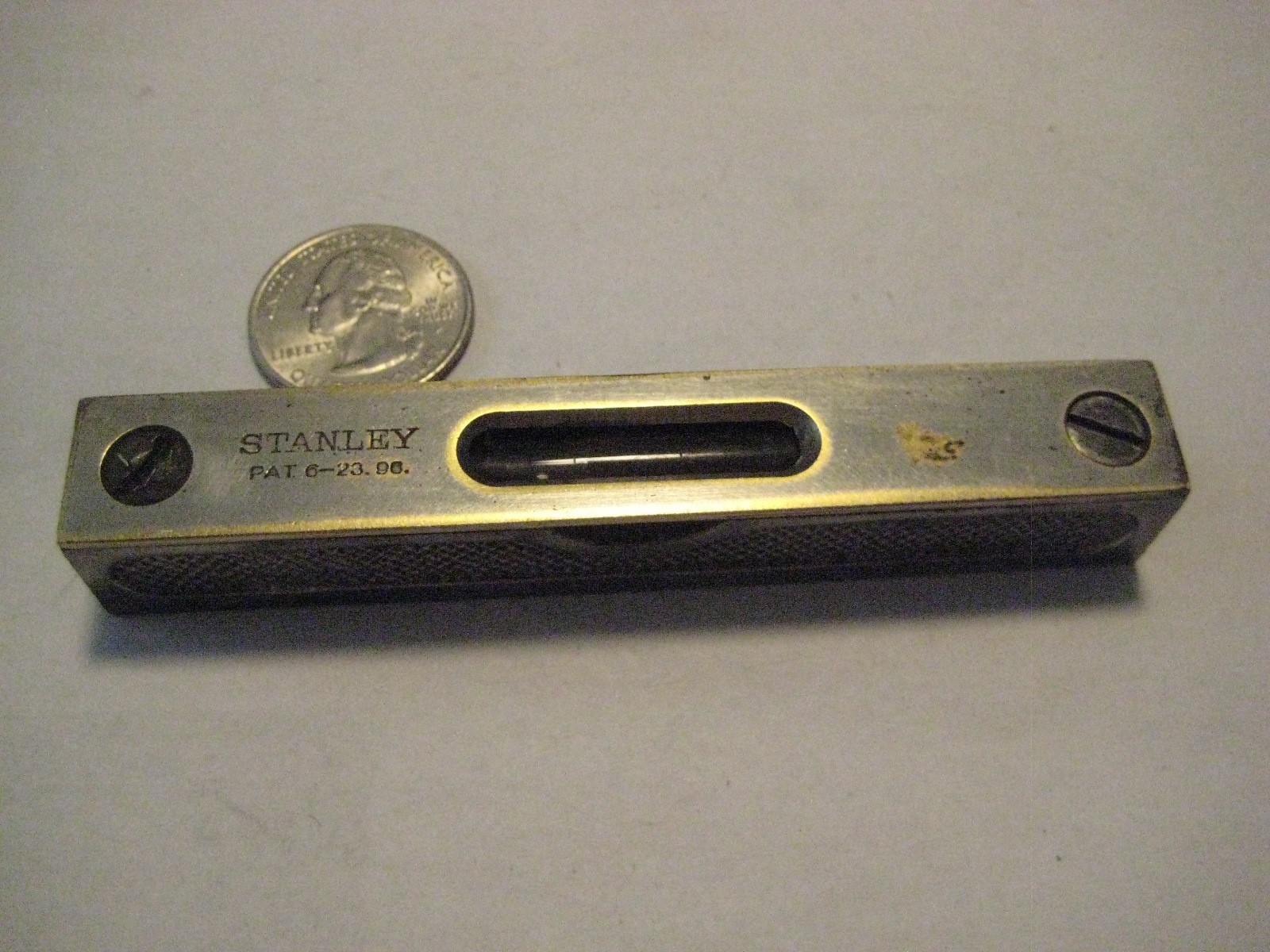 Antique Stanley Pocket Bubble Level Pat. 6-23-96 Vintage Machinist Tool Antique Stanley Pocket Bubble Level Pat. 6-23-96 Vintage Machinist Tool
