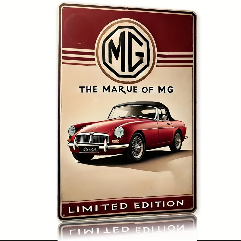 Retro for MG Convertible Tin Metal Signs Home Décor Rustic Iron Wall Art with Cl Retro for MG Convertible Tin Metal Signs Home Décor Rustic Iron Wall Art with Cl