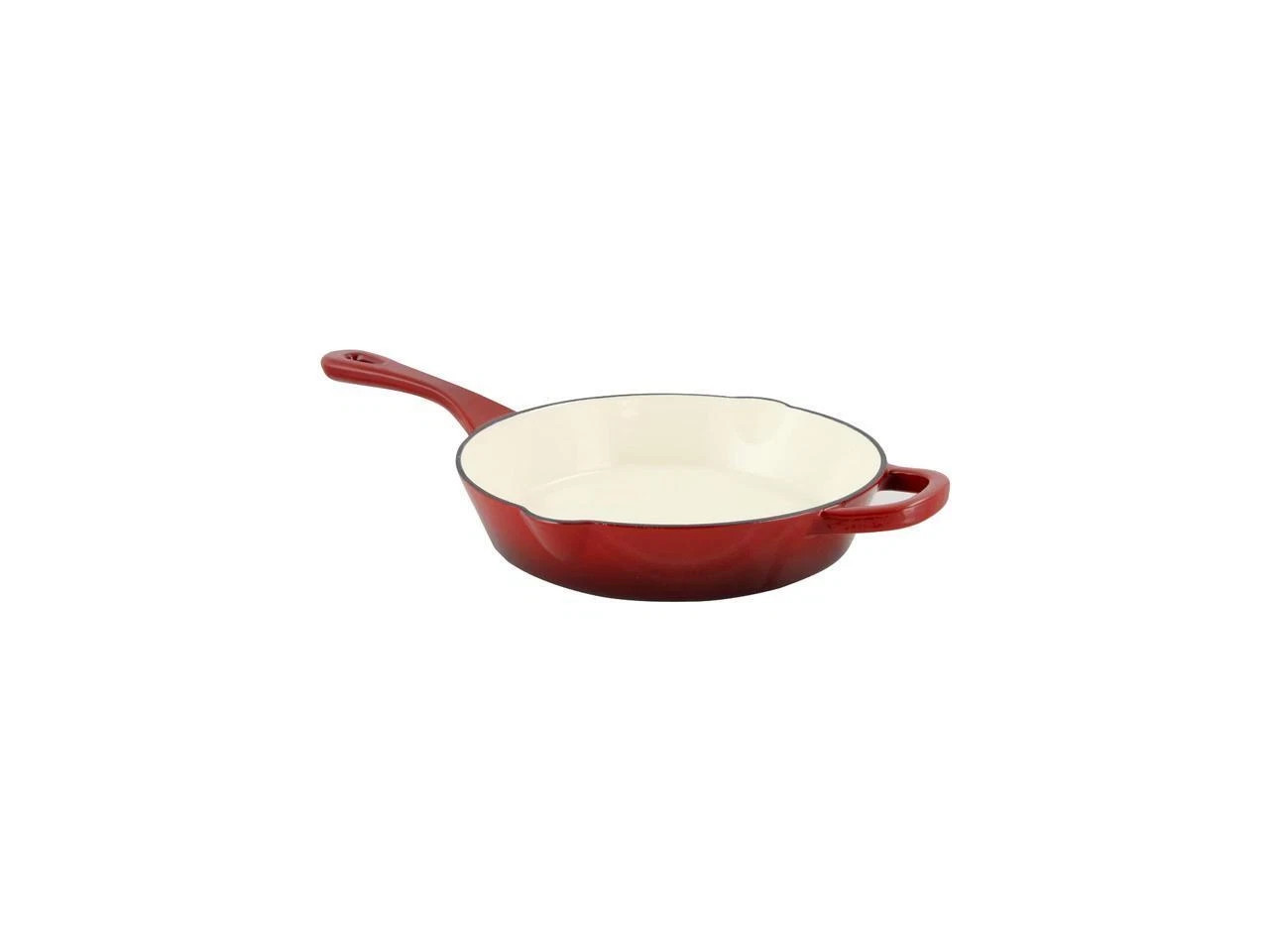 Crock Pot 111980.01 Artisan 10 Inch Enameled Cast Iron Round Skillet Scarlet