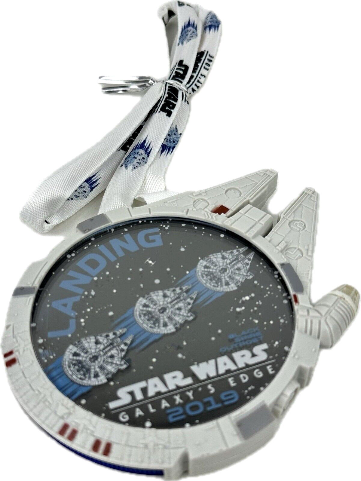 Disney Parks 2019 Star Wars Galaxy's Edge Light Up Millennium Falcon Lanyard