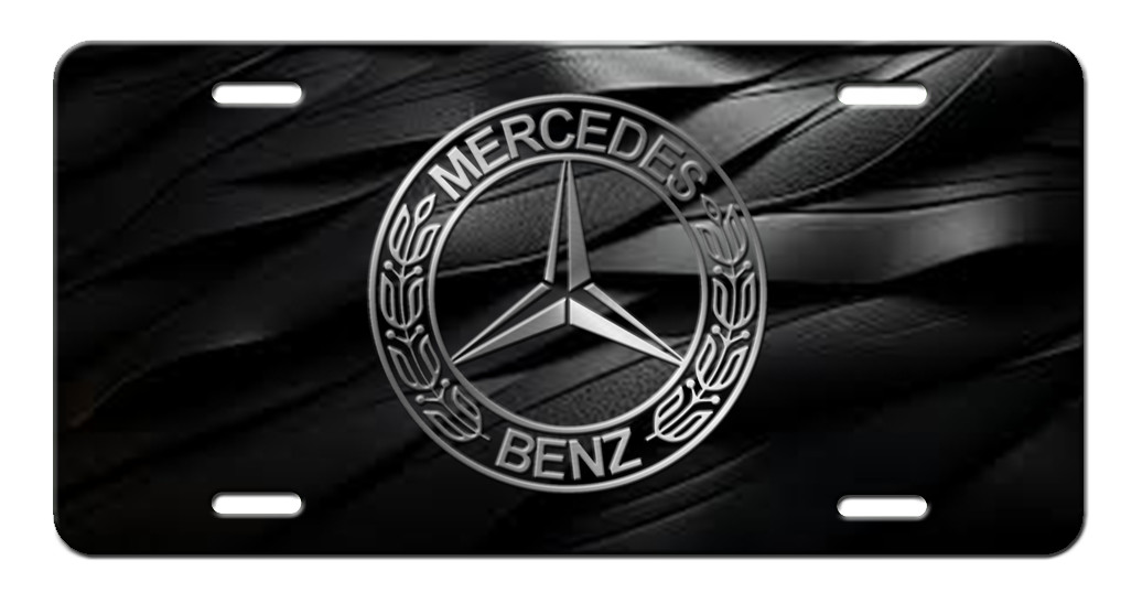 Black  Mercedes-Benz Aluminum License PLEASE READ DESCRIPTION FOR DTAILS