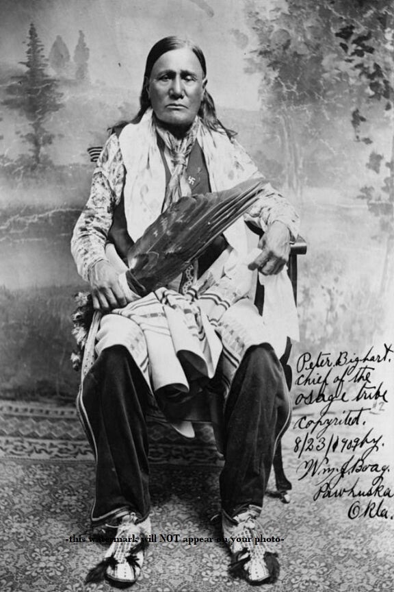 Osage Chief Peter Bigheart PHOTO Native American Indian 1909 Oklahoma