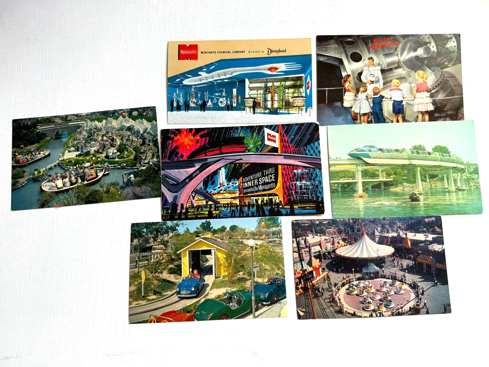 5 Vintage Pre-1975 Disneyland CA Postcards