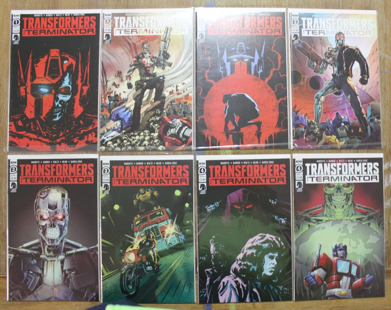 Transformers Vs Terminator #1-4 with variants