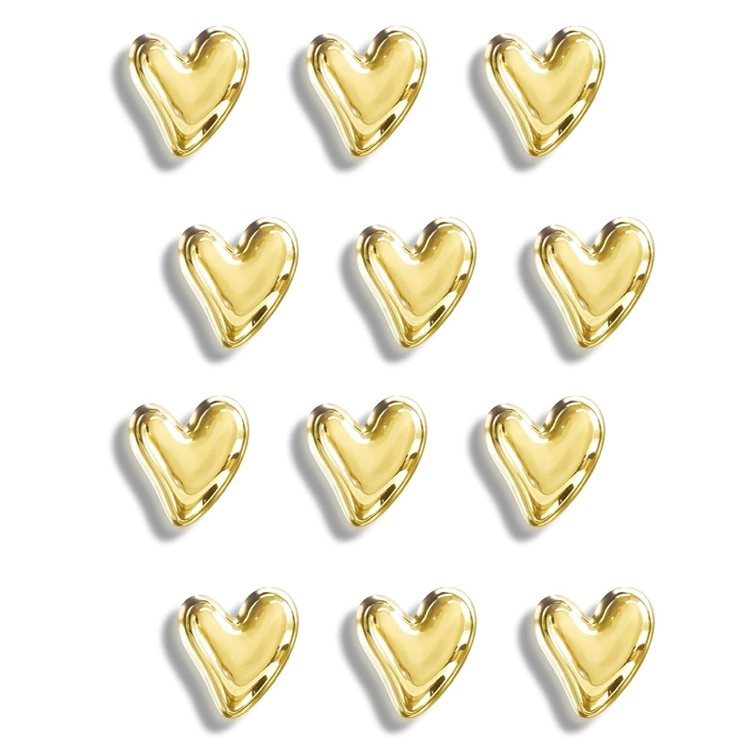 12Pcs Cute Fridge Magnets, Refrigerator Magnets, Heart