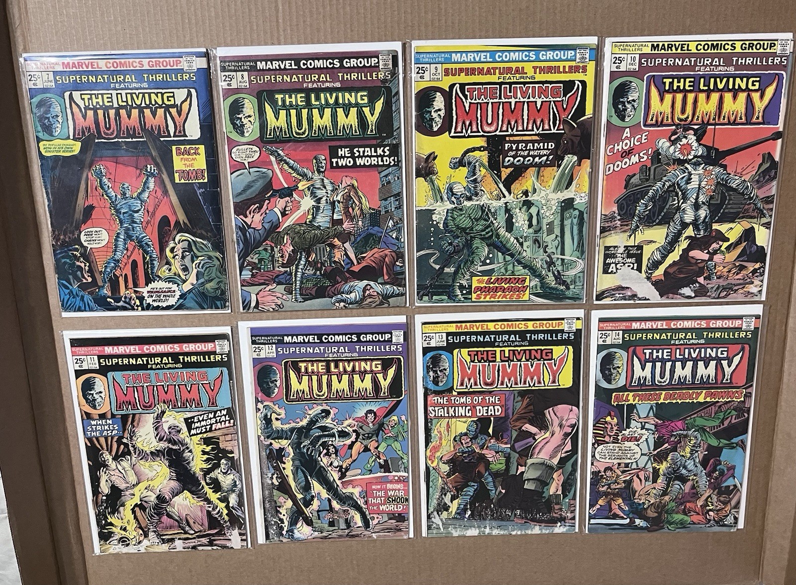 Bronze Age Marvel Horror Supernatural Thrillers #7-14 Living Mummy Run #10 Key🔥