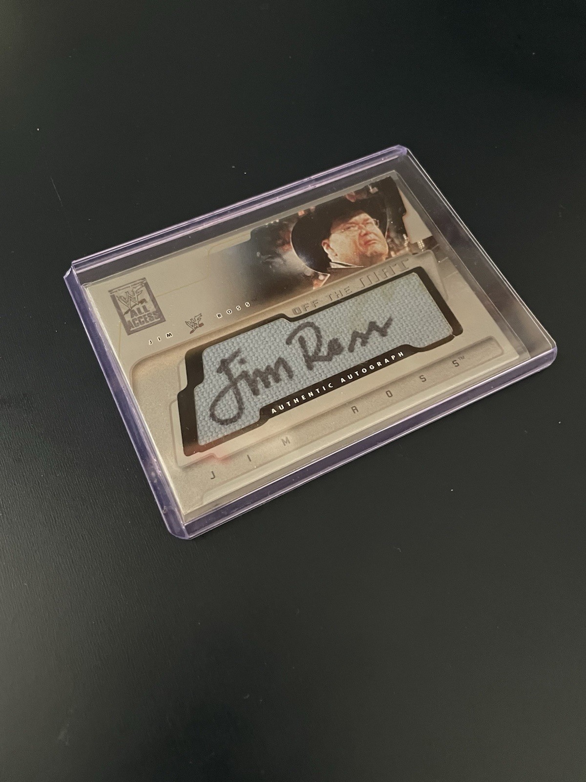 Fleer 2002 Fleer WWF All Access Off the Mat Jim Ross On Card Autograph Auto WWE