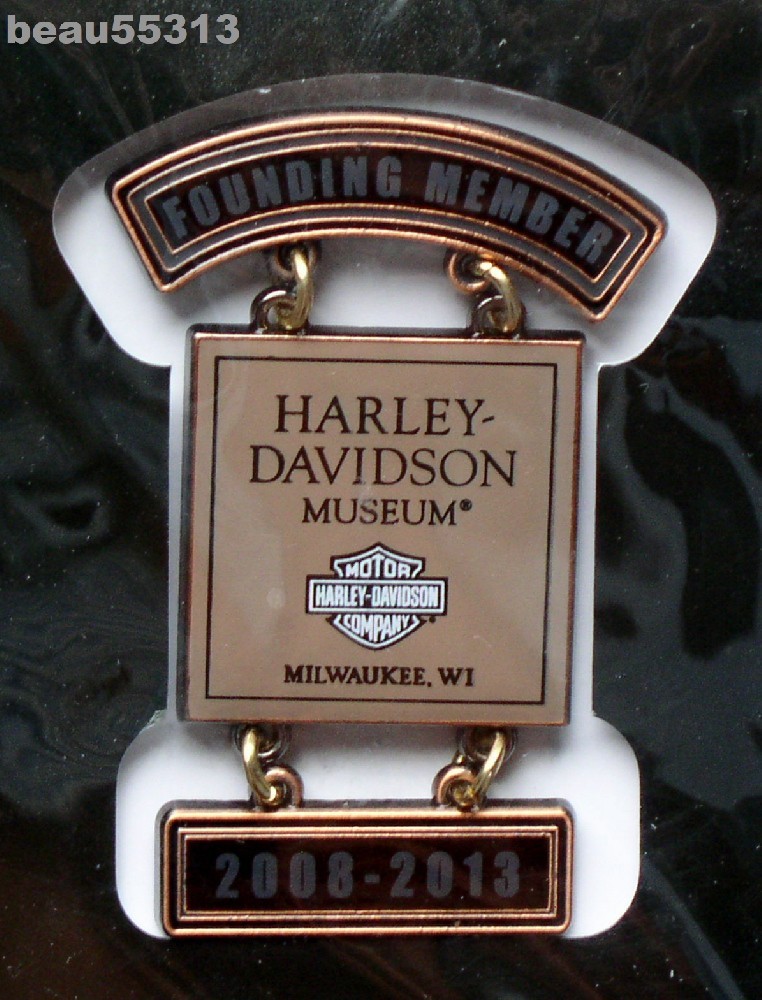 ⭐HARLEY DAVIDSON MUSEUM 2008-2013 FOUNDING MEMBER MILWAUKEE WISCONSIN VEST PIN
