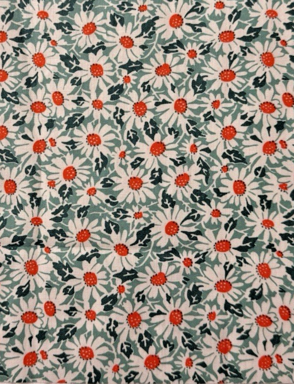 Vintage 1940\'s feedsack floursack fabric piece 8.5x10\