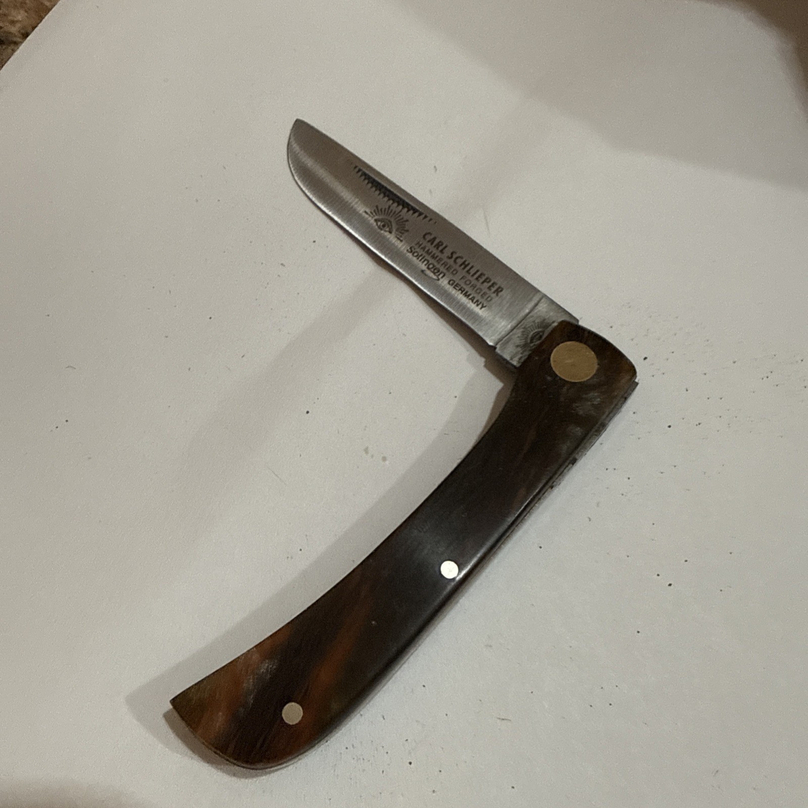 GERMAN EYE BRAND CARL SCHLIEPER CLODBUSTET JR. KNIFE SOLINGEN GERMANY
