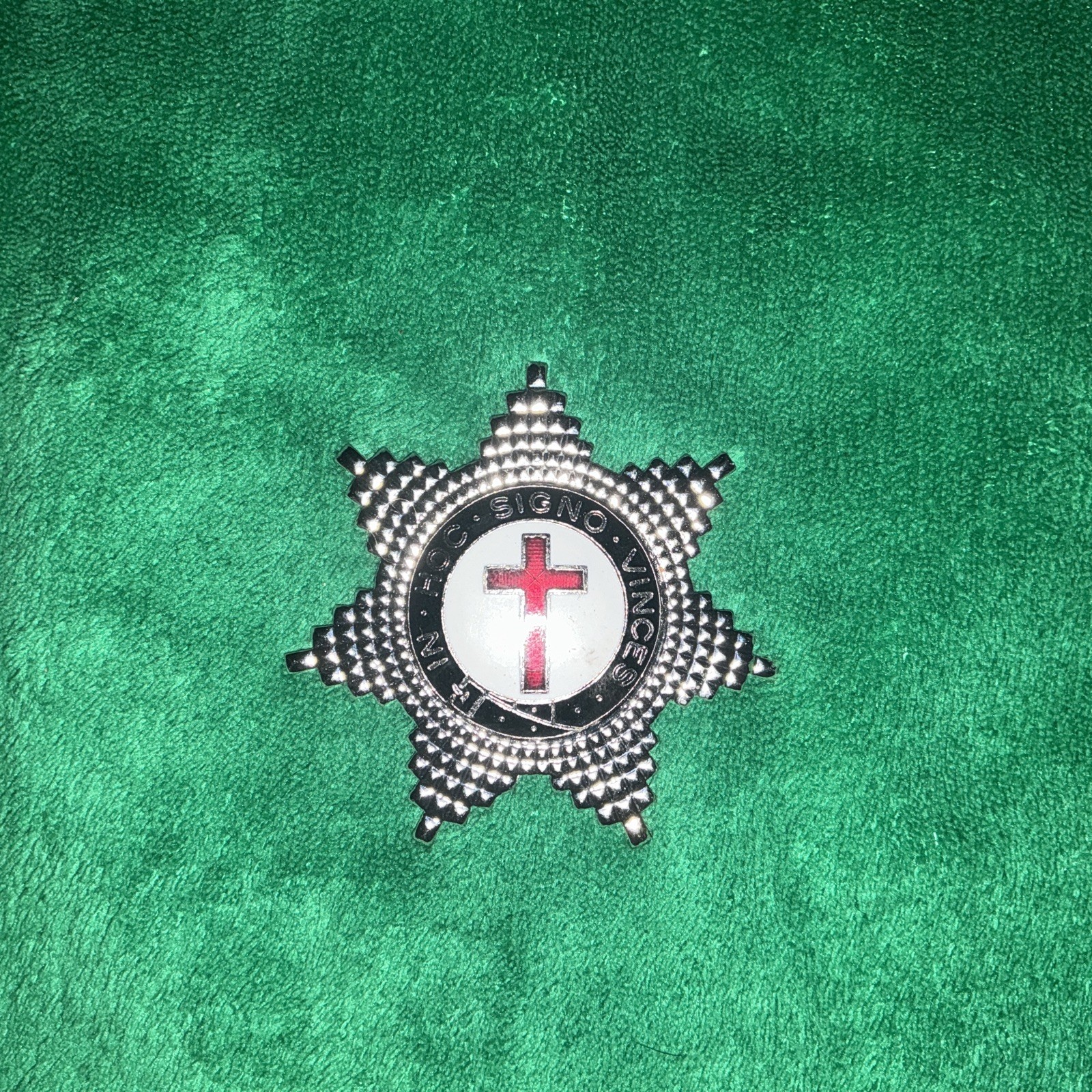 Knights Templar The Lux Silver star Heavy Badge