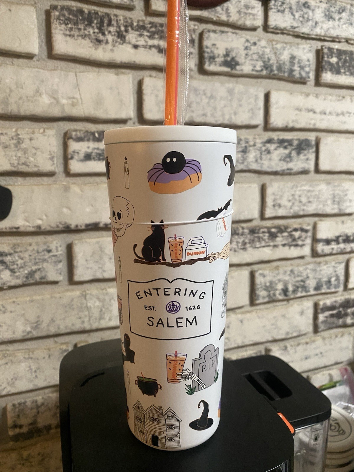 Dunkin Donuts 2026 Entering Salem Halloween Limited  Edition Tumbler - New
