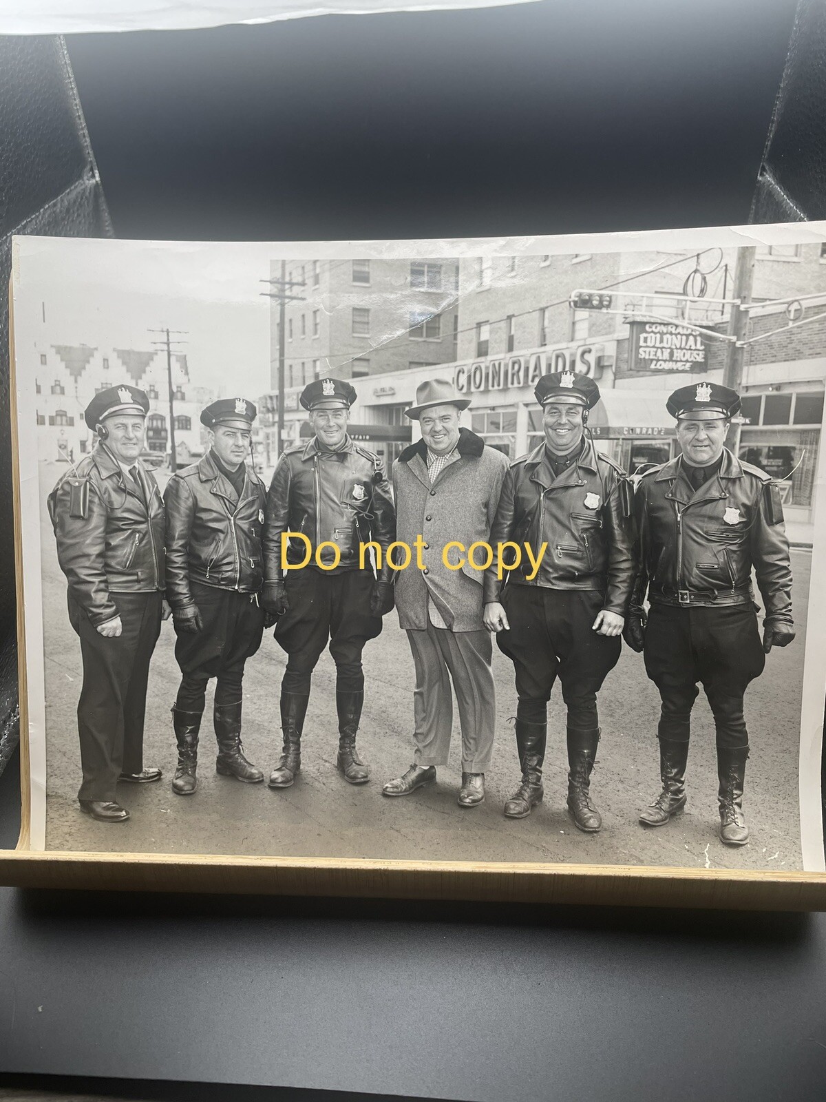 1956 Atlantic City Police Photo, Highway Patrol Motorcycle, ACPD