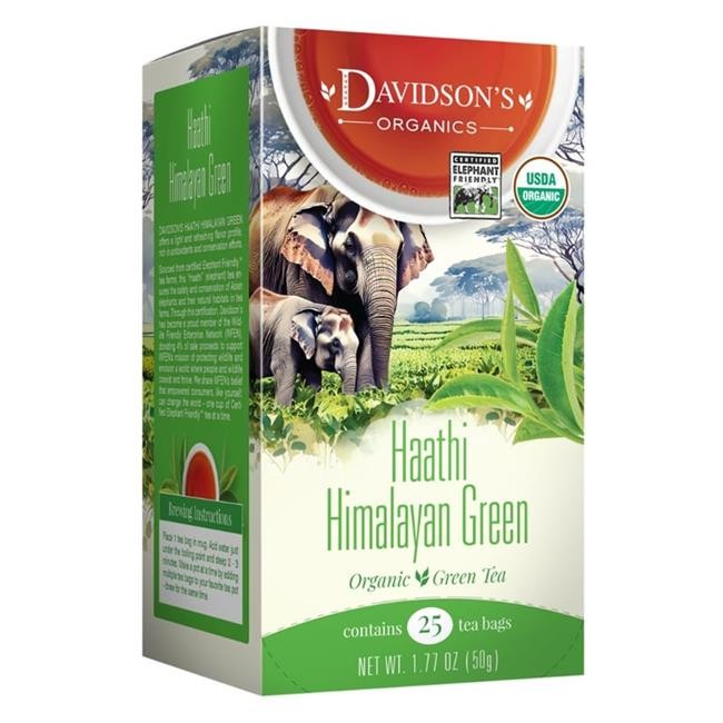 Davidsons Organics 2520 Haathi Himalayan Green Tea Bags - Box of 25