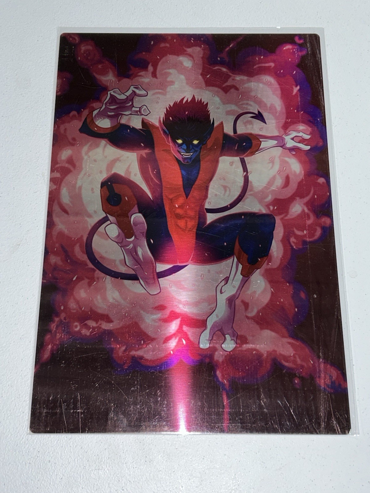 NEW Marvel Comics 12x18” X-Men Nightcrawler Teleporting Fan Art Metal Poster