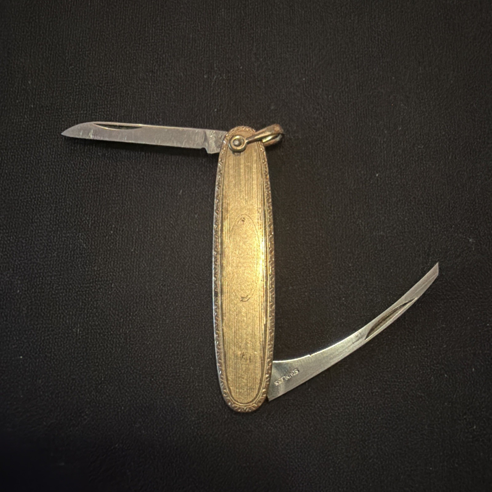 Vintage Mini Folding Pocket Knife FOB Sturdy's Sons 1/20 14k gold stamped STURD Vintage Mini Folding Pocket Knife FOB Sturdy's Sons 1/20 14k gold stamped STURD