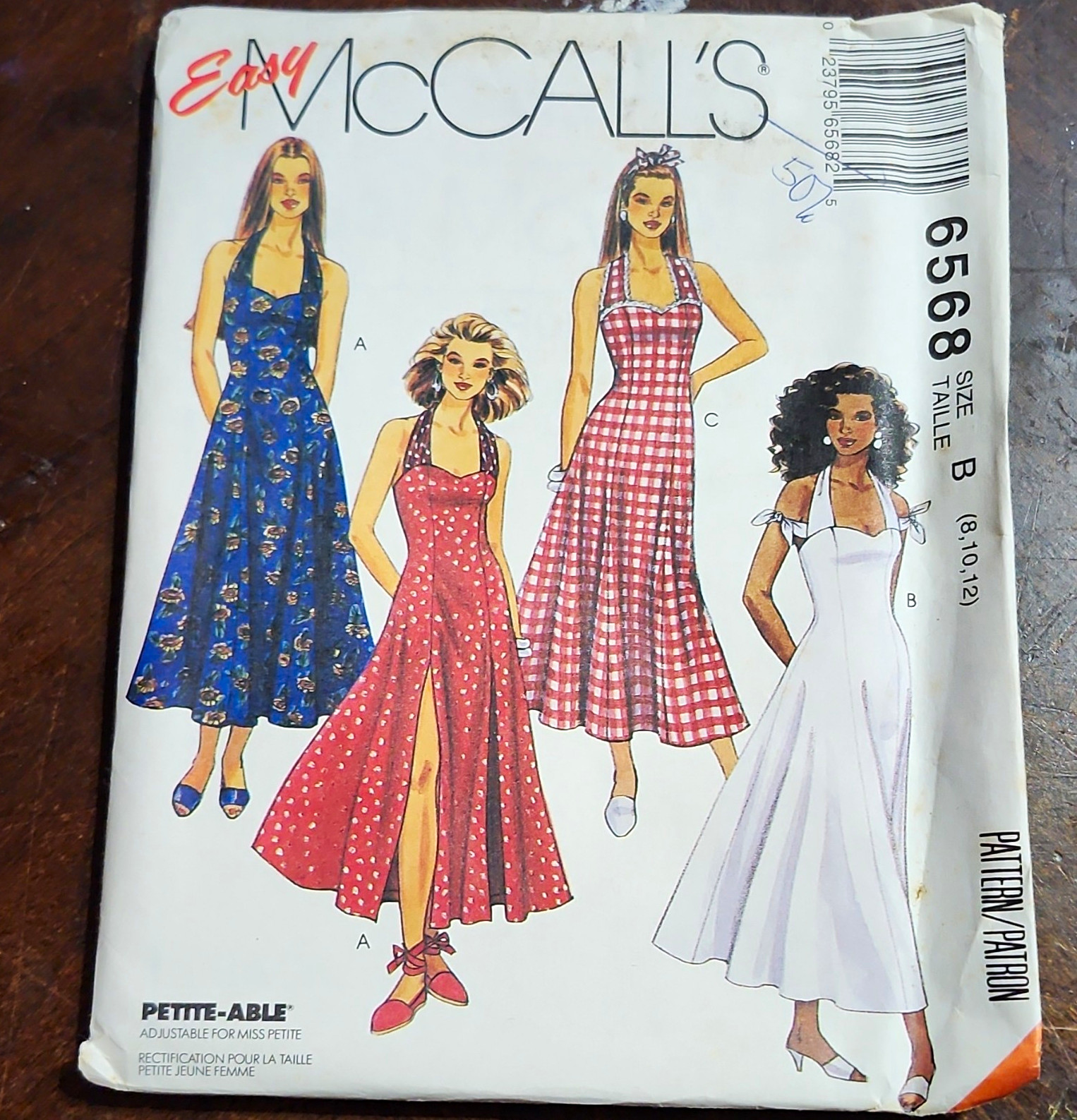 McCall's Easy 6568 Misses Dresses Sewing Pattern Size B 8-10-12 Uncut McCall's Easy 6568 Misses Dresses Sewing Pattern Size B 8-10-12 Uncut