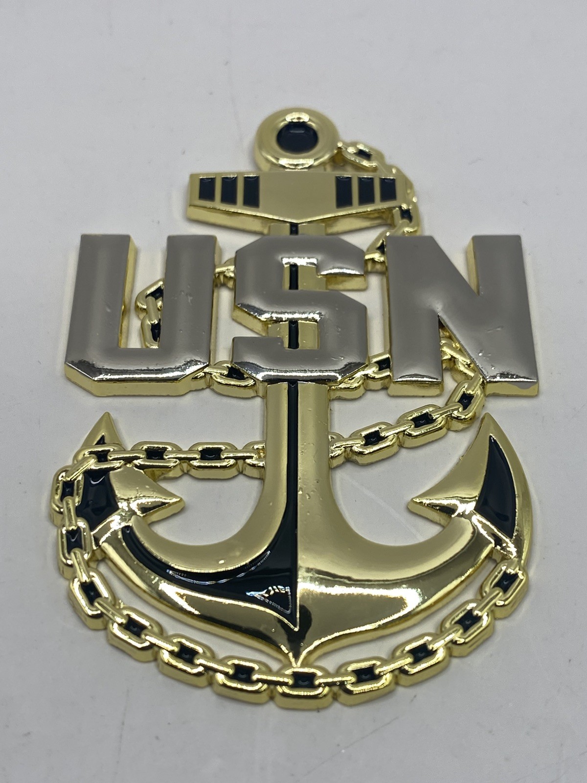 US Navy Chief Petty Officer 3 Inch Medallion Badge E-7 CPO ANCHOR USN Flat Back