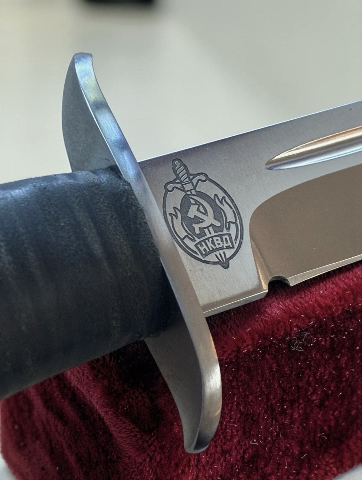 A&R Zlatoust Knife Finka NKVD KGB FSB Tactical Combat Leather 95x18Russian Knife