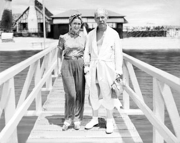 Tommy Manville millionaire playboy of Mamaroneck NY Miss Lois Wins- Old Photo