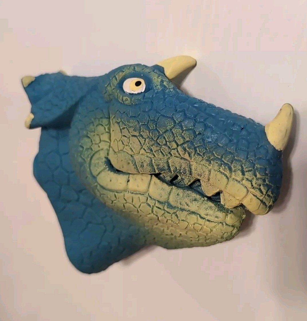 Vtg. Rubber Dinosaur Head Child\'s Hand Puppet Possiblely JA-RU Imperial?