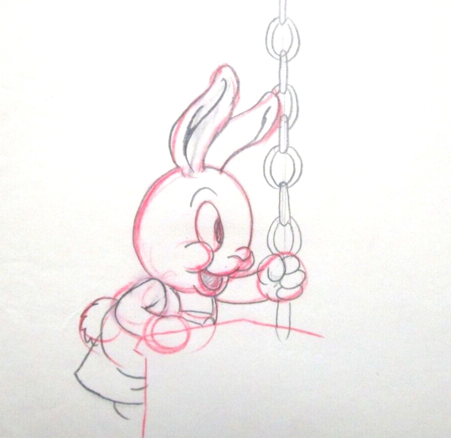OSWALD THE RABBIT  1930's WALTER LANTZ  ORIGINAL PRODUCTION cel DRAWING chain