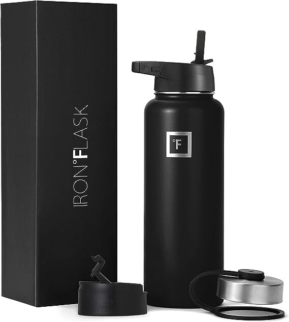 Iron Flask Black 22oz